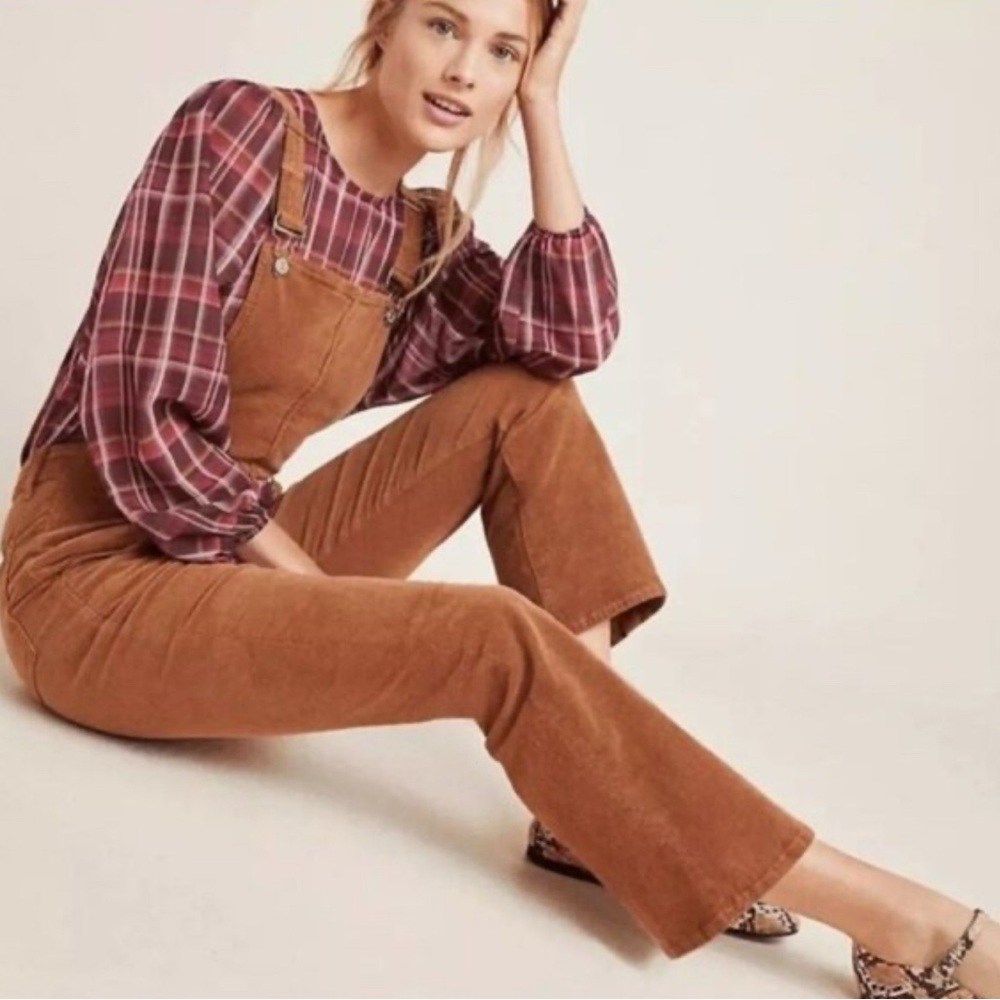 Anthropologie 7 For All Mankind Corduroy Overalls
